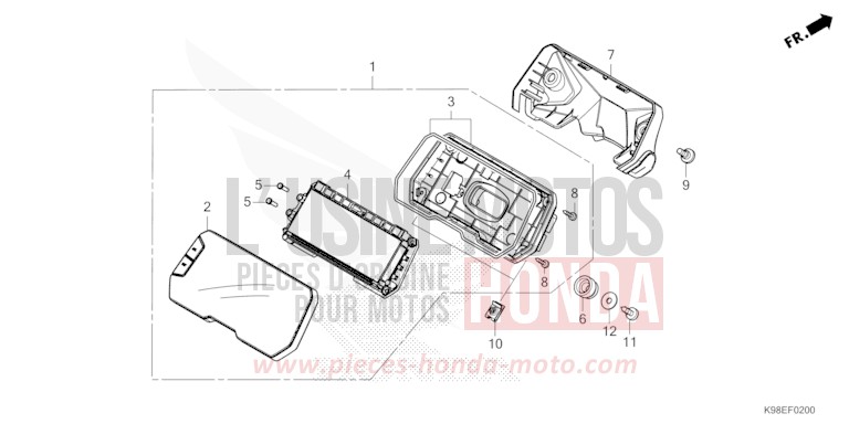 COMPTEUR de CB125R MAT GUNPOWDER BLACK METALLIC (NH436) 2023