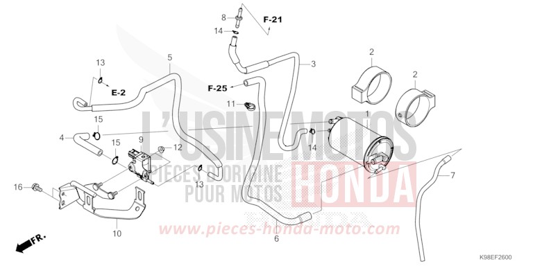 CUVETTE de CB125R MAT CRYPTON SILVER MATALLIC (NHA40) 2023
