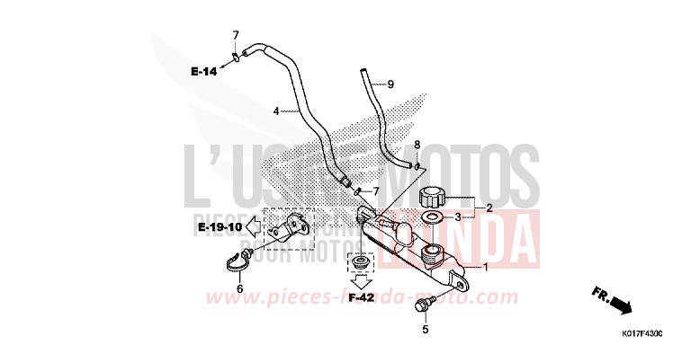 RESERVOIR DE RESERVE de SH125 PEARL SIENA RED (R320) 2013