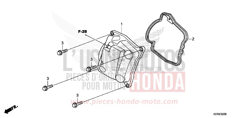 COUVERCLE DE CULASSE de SH125 PEARL SIENA RED (R320) de 2014