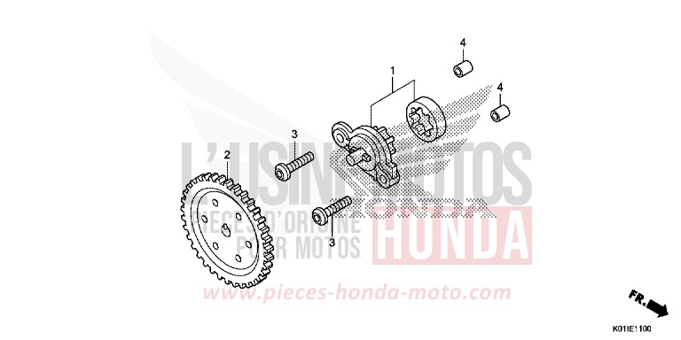 POMPE A HUILE de SH125 PEARL SIENA RED (R320) de 2014