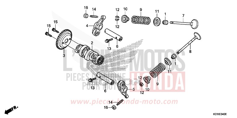 ARBRE A CAMES/SOUPAPE de SH125 PEARL NIGHTSTAR BLACK (NHA84) 2014