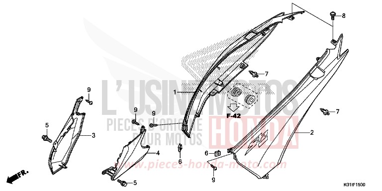 HOUSSE DE CARROSSERIE de SH125 PEARL NIGHTSTAR BLACK (NHA84) 2014