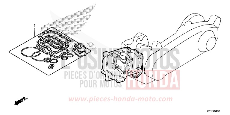 TROUSSE DE JOINT A de SH125 PEARL SIENA RED (R320) de 2014