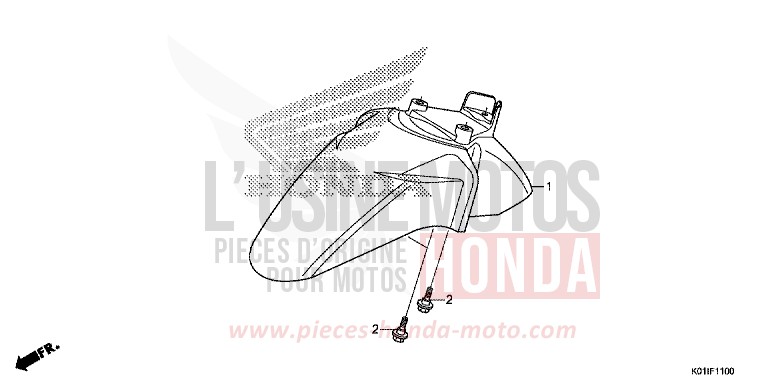 AILE AVANT de SH125 PEARL SIENA RED (R320) de 2014