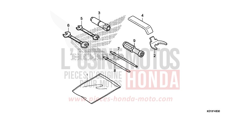 OUTILS de SH125 PEARL SIENA RED (R320) de 2014