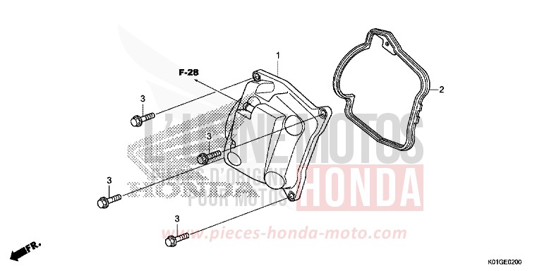 COUVERCLE DE CULASSE de SH125 M00NDUST SILVER METALLIC (NHB29) de 2016