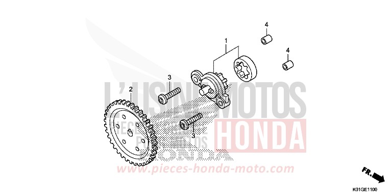 POMPE A HUILE de SH125 M00NDUST SILVER METALLIC (NHB29) de 2016