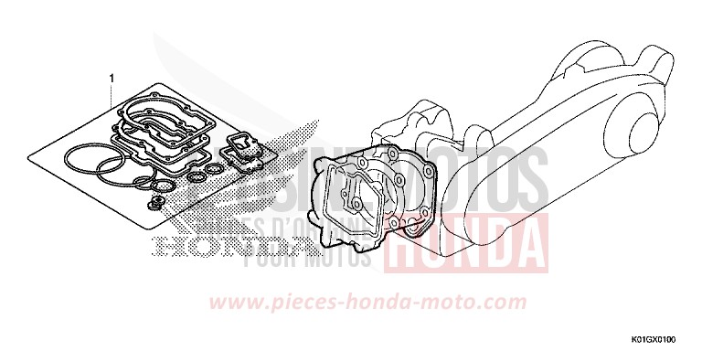 TROUSSE DE JOINT A de SH125 M00NDUST SILVER METALLIC (NHB29) de 2016