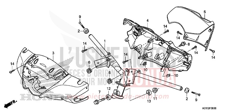 MANETTE DE DIRECTION/REVETEMENT DE GUIDON de SH125 M00NDUST SILVER METALLIC (NHB29) de 2016