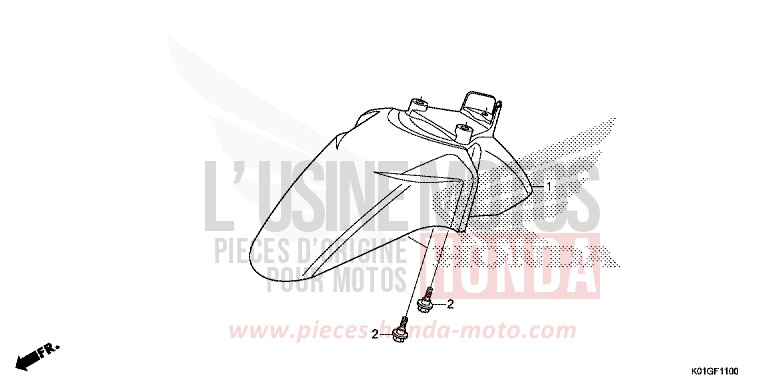 AILE AVANT de SH125 M00NDUST SILVER METALLIC (NHB29) de 2016