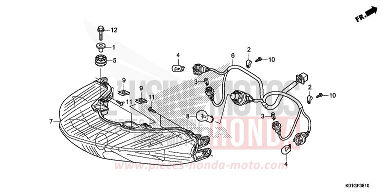 FEUX COMBINES ARRIERE de SH125 M00NDUST SILVER METALLIC (NHB29) de 2016