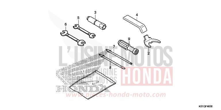 OUTILS de SH125 M00NDUST SILVER METALLIC (NHB29) de 2016
