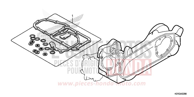 TROUSSE DE JOINT B de SH125 PEARL COOL WHITE (NHA16) 2016