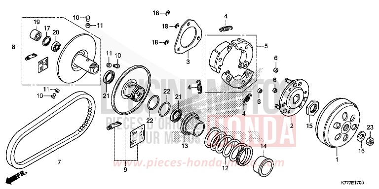 COTE MENE de SH125 PEARL NIGHTSTAR BLACK (NHA84) de 2017