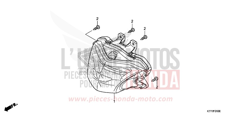 PROJECTEUR de SH125 PEARL NIGHTSTAR BLACK (NHA84) 2017