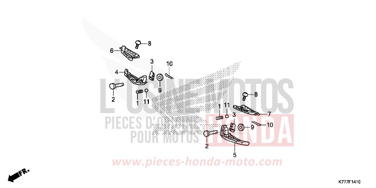 MARCHEPIED SELLE TANDEM de SH125 PEARL SPLENDOR RED (R369) de 2017