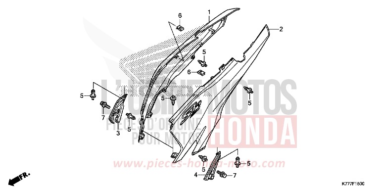 HOUSSE DE CARROSSERIE de SH125 LUCENT SILVER METALLIC (NHB87) 2019