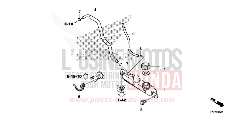 RESERVOIR DE RESERVE de SH125 LUCENT SILVER METALLIC (NHB87) 2019