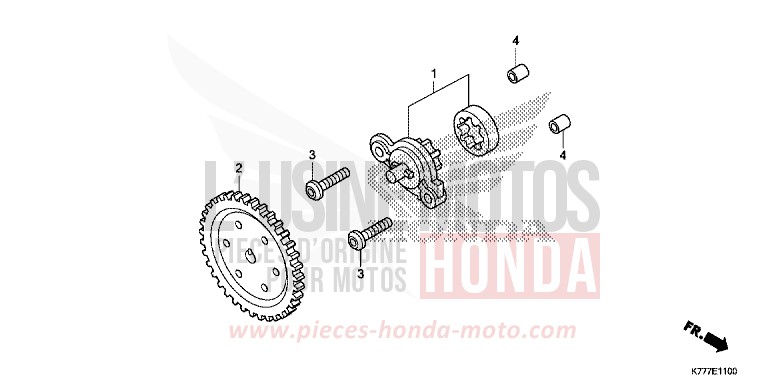 POMPE A HUILE de SH125 MAT CYNOS GRAY METALLIC (NH312) de 2019