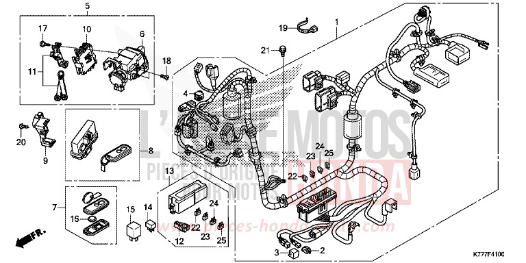 FAISCEAU DES FILS de SH125 MAT CYNOS GRAY METALLIC (NH312) de 2019