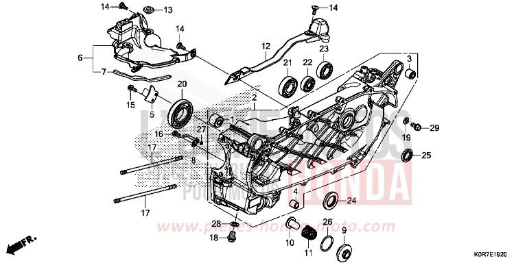 CARTER VILEBREQUIN GAUCHE de SH125 PEARL NIGHTSTAR BLACK (NHA84) 2020