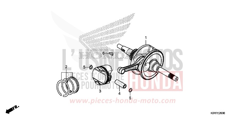 VILEBREQUIN/PISTON de SH125 PEARL NIGHTSTAR BLACK (NHA84) 2020