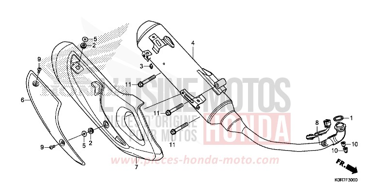 SILENCIEUX D'ECHAPPEMENT de SH125 PEARL SPLENDOR RED (R369) 2022