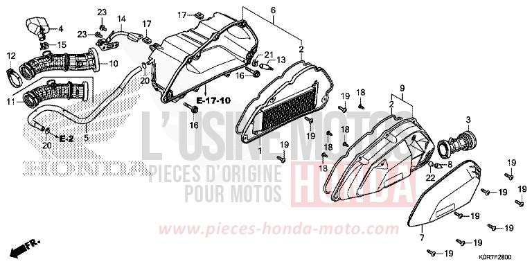 FILTRE A AIR de SH125 TIMELESS GRAY METALLIC (NHC28) 2022