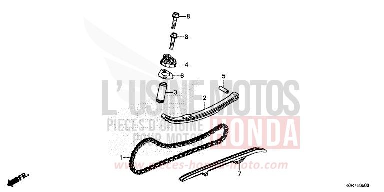 CHAINE A CAMES/TENDEUR de SH125 PEARL NIGHTSTAR BLACK (NHA84) 2022