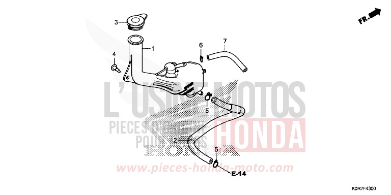 RESERVOIR DE RESERVE de SH125 PEARL SPLENDOR RED (R369) 2022
