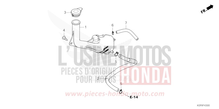 RESERVOIR DE RESERVE de SH125 MAT PEARL COOL WHITE (NHB44) 2023
