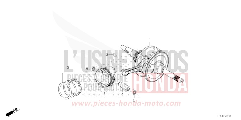 VILEBREQUIN/PISTON de SH125 MAT PEARL PACIFIC BLUE (PB397) 2023