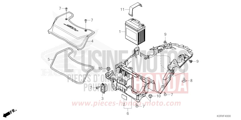 BATTERIE de SH125 MAT PEARL PACIFIC BLUE (PB397) 2023