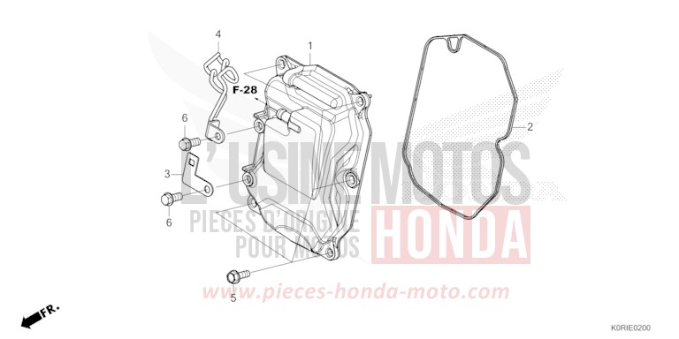 COUVERCLE DE CULASSE de SH125 PEARL FALCON GRAY (NHC61) 2023
