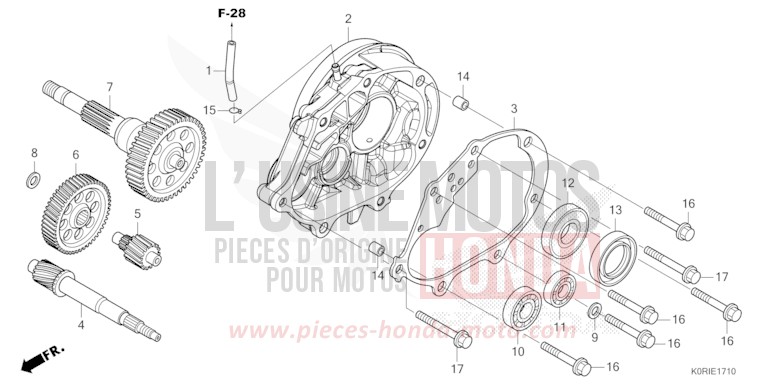 BOITE DE VITESSES de SH125 PEARL NIGHTSTAR BLACK (NHA84) 2023