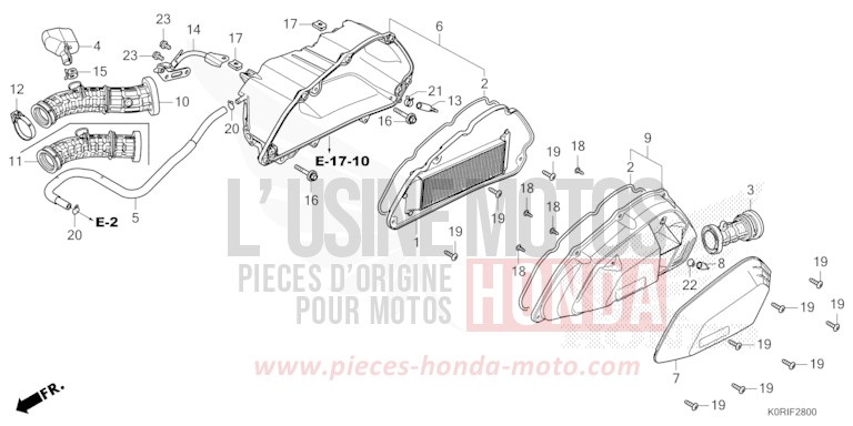FILTRE A AIR de SH125 PEARL NIGHTSTAR BLACK (NHA84) 2023