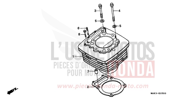 CYLINDRE de FX650 PRIME BLUE METALLIC (PB294) de 1999