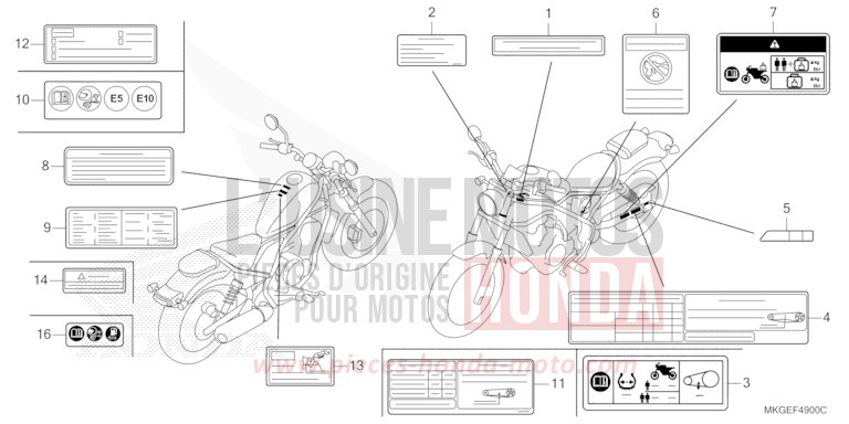 ETIQUETTE DE PRECAUTIONS de REBEL PEARL SMOKY GRAY (NHC53) 2023