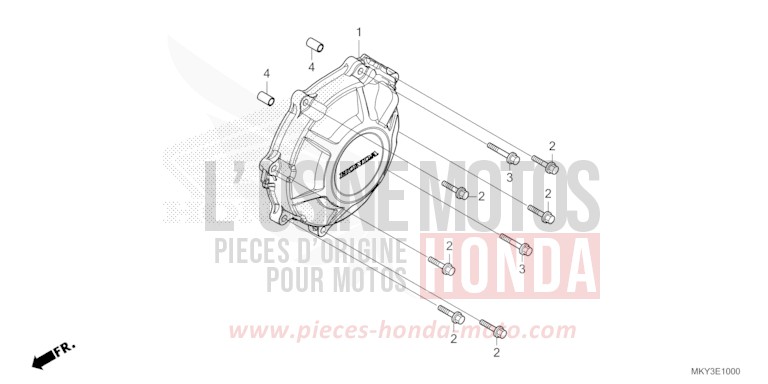 COUVERCLE DE GENERATRICE de CBR650R GRAND PRIX RED (R380) 2023