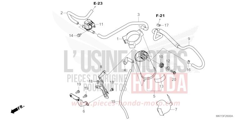 CUVETTE de CBR650R GRAND PRIX RED (R380) 2023