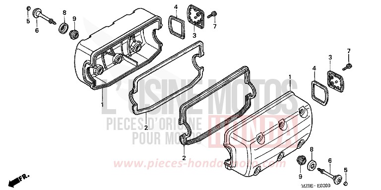 COUVERCLE DE CULASSE de VALKYRIE NOIR (NH1) de 2001