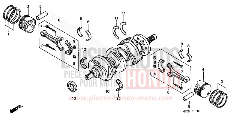 VILEBREQUIN/PISTON de VALKYRIE NOIR (NH1) de 2001