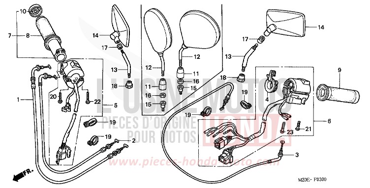 COMMUTATEUR/CABLE de VALKYRIE NOIR (NH1) 2001