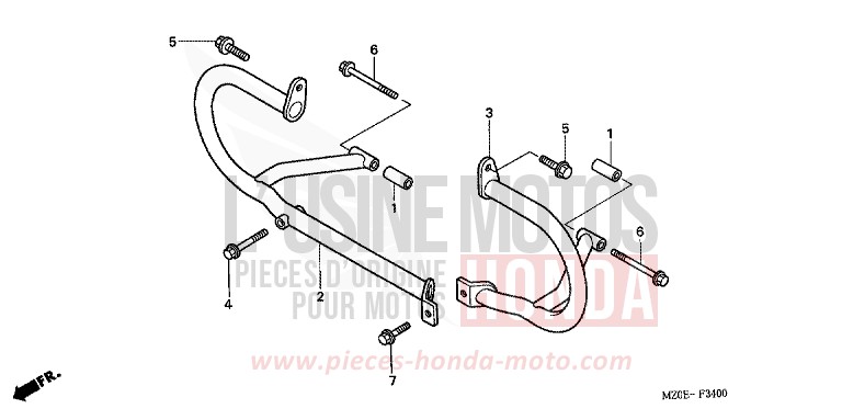 PROTECTION DE MOTEUR de VALKYRIE NOIR (NH1) de 2002
