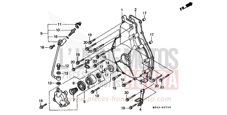 CARTER D'EMBRAYAGE de VALKYRIE NOIR (NH1) de 1997
