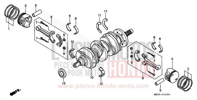 VILEBREQUIN/PISTON de VALKYRIE NOIR (NH1) de 1997