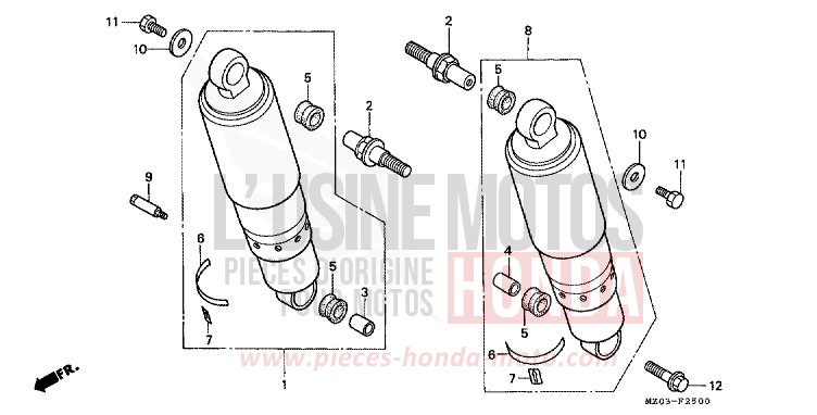 COUSSIN ARRIERE de VALKYRIE NOIR (NH1) de 1997