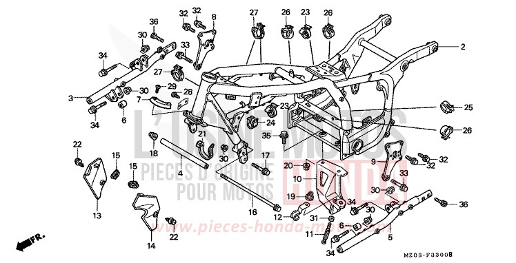 CARROSSERIE DE CHASSIS de VALKYRIE NOIR (NH1) de 1997