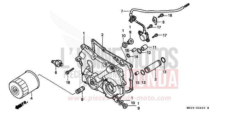 COUVERCLE BOITE VITESSES de VALKYRIE PEARL CANYON COPPER (YR188B) de 1998